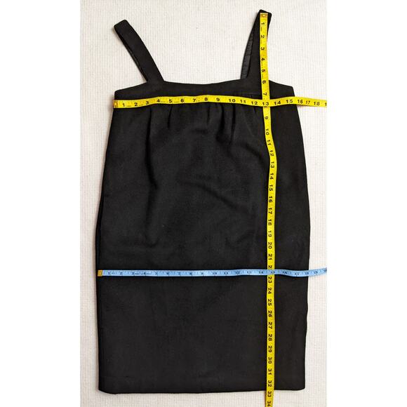 J. CREW Cameron Black Wool Cashmere Sleeveless Mini Shift Sack Dress Size 2 - Picture 8 of 8